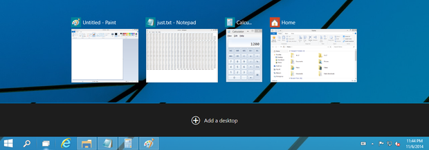 Windows 10 Add Desktop